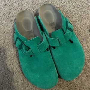 Green Boston Birkenstocks like new / great condition
